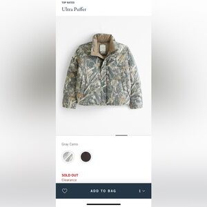 ABERCROMBIE MEN’s Camo Puffer Jacket